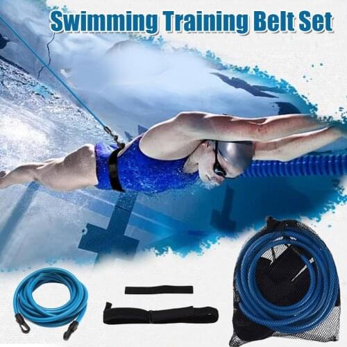 Swim Training Belts Swim Bungee Cords Resistance Bands Swim Tether Stationary Swimming Swim Harness Static Swimming Belt Set