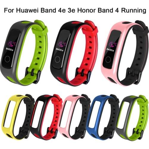 1Pc Strap For Huawei Band 4e 3e Honor Band 4 Running Sport TPU Bracelets Soft Silicone Watch Band Replacement Wrist Watchbands