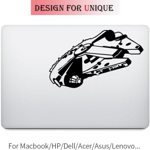 Glowing Millenium Falcon Spacecraft Laptop Decal for Apple Macbook Sticker Pro Air Retina 11 12 13 15 inch Mac Surface Book Skin
