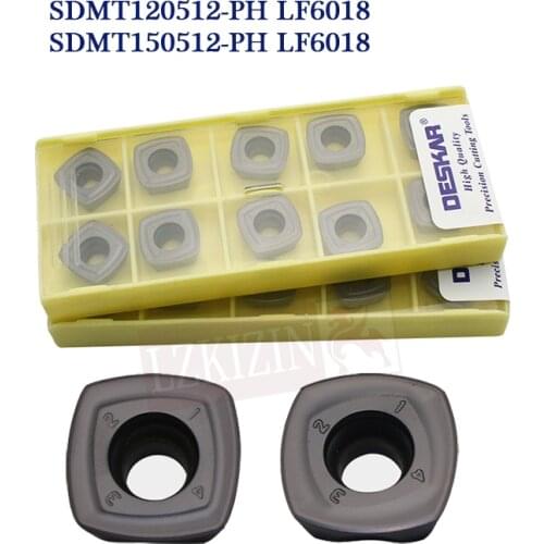SDMT120512 SDMT150512 PH LF6018 Carbide Insert Milling Turning Tool CNC Lathe Fast Feed Mill Cutter SDMT for Stainless Steel