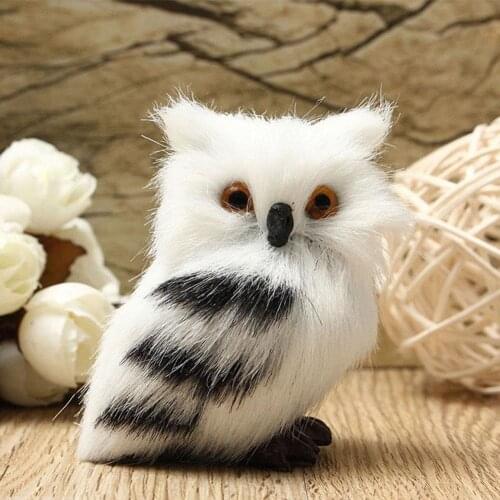 Creative Cute Owl Plush Toys Accessories Kids Gift Handmade Crafts Collection Office Decoration Miniature Figurines