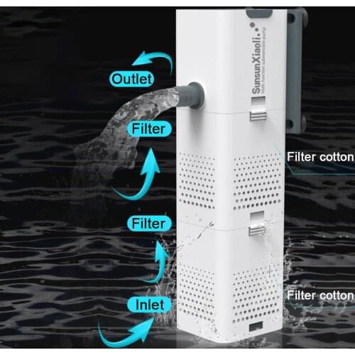 Internal Pump Aquarium Air Pump Aquarium Filter Pump 4 In 1 Fish Tank Submersible Air Oxygen Wave Pump Aquarium Powerhead Pump