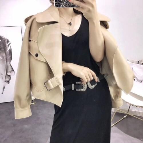 Genuine leather jacket women plus size sheepskin coat 2020 atutmn winter coats and jackets women casual female overcoat