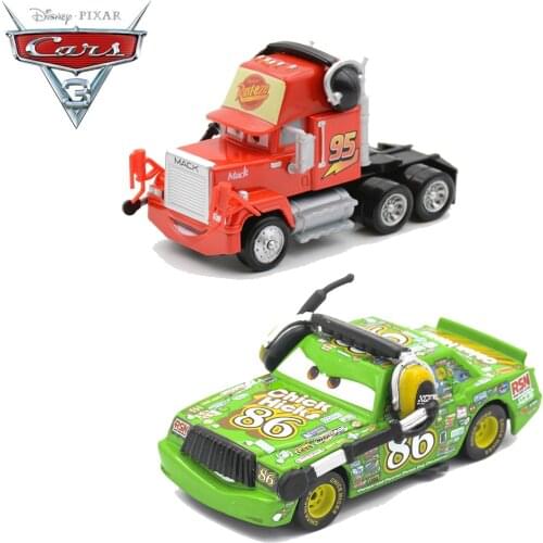 1:55 Disney Pixar Cars 3 Headset Lightning McQueen Mack Trailer Head Truck Toy Chick Hicks Car Model Toys Boy Christmas Gift