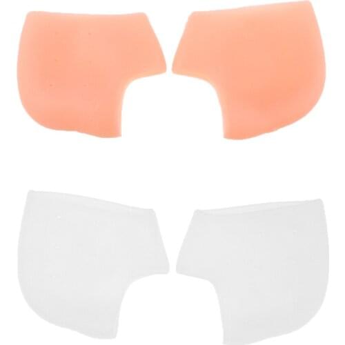 2 Pairs Of Silicone Moisturising Gel Heel Cracked Foot Care Protectors Socks