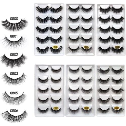 5 pairs 3d mink hair false eyelashes natural Long Eye Lashes Wispy Makeup Extension Tools sexy mink eyelashes eyes lash