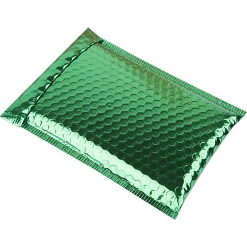 50Pcs Green Bubble Envelope Bag Aluminum Foil Bubble Mailers Padded Shipping Bags For Business Mailing Envelope 18x23cm/20x25cm