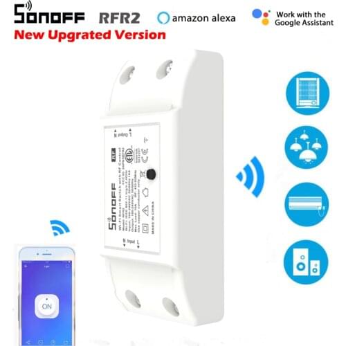 SONOFF RFR2 Upgrated RF 433Mhz WiFi Wireless Switch Smart Home Remote Automation Modules Work with eWelink Alexa Google Home