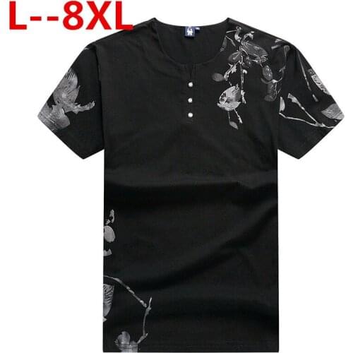 Plus size 10XL 8XL 6XL 2020 summer new fashion letter print t shirt men cotton tshirt casual V neck high quality brand clothing