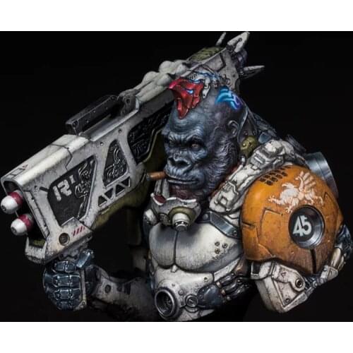 1/10 Resin Bust Of The Gorilla Mechanic Silverback Enzo Model Unpainted