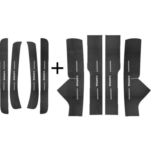 For Skoda Keluoke 2017 2018 2019 High-quality Leather Plate Door Sill Welcome Pedal Car Styling Accessories 8pcs/set