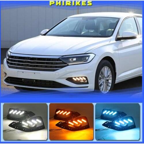 For Volkswagen VW Jetta Sagitar MK6 2019 driving LED DRL Daytime Running Light Daylight Fog lamp