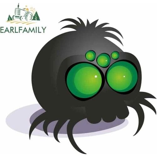 EARLFAMILY 13cm x 11.7cm for Cute Spider Personality Sticker Vinyl Car Stickers Scratch-proof Waterproof Decal Decoration