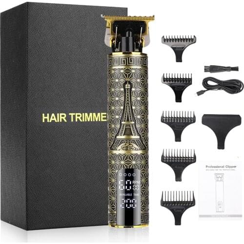 Electric Hair Clipper T9 Hair Trimmer Barber Haircut USB Rechargeable Beard Trimmer Mens Shaver Cordless Hair Cutting Machine