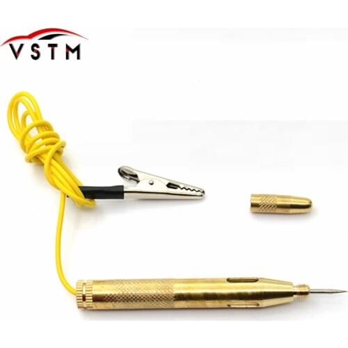 Car Circuit Tester Probe Light System Test Probe Lamp Auto Light Lamp Voltage Test Pen Detector Copper Diagnostic Tool DC 6V-24V