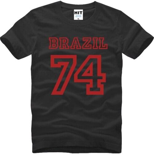 Brazil 74 T Shirt Men New Printed T Shirts Short Sleeve O-neck Cotton Brazil T-Shirts Free Shipping shubuzhi top tees