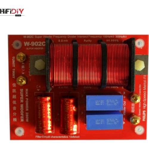 HIFIDIY LIVE W-902C 1 Way 1 speaker Unit ( SUBWOOFER ) HiFi HOME bass Speakers audio Frequency Divider Crossover Filters