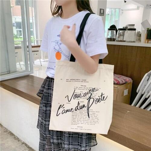 PURFAY Capacity Canvas Women Shoulder Bag Zipper Cotton Tote Shopper Bag Eco Reusable Shopping Bag Handbag Cloth Messenger
