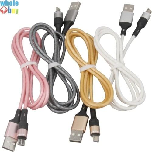 100pcs/lot USB Cable Type C Micro USB 8pin Cable 1m Celestial Column Data Sync Charger Charging Cable for Iphone Samsung Huawei