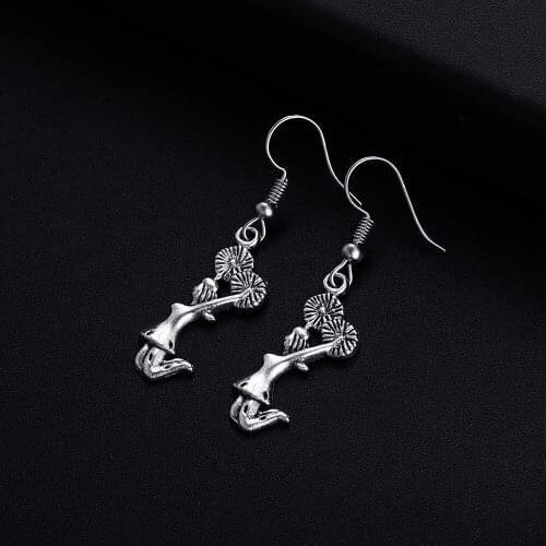 Trendy Vintage Cheerleading Shape Dangle Earrings for Women Girl Retro Drop Earrings Cute Small Object Earring Jewelry Bijoux