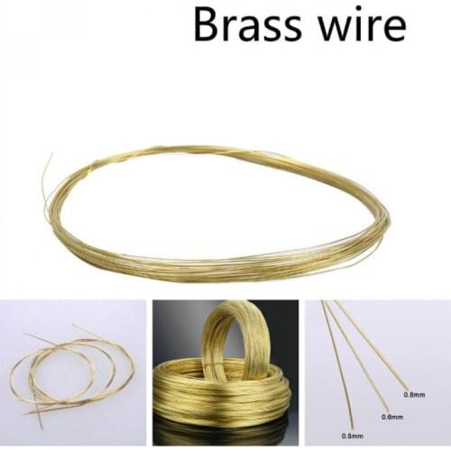 0.5mm 0.6mm 0.8mm Dia Soft Raw Brass Wire For Model Craft Jewelry Findings DIY