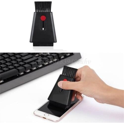 Computer Keypad Cleaner Screen Clean Bursh Push-pull for LP Vinyl Player Record