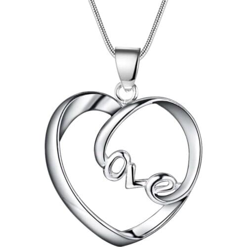 Wholesale Charm Silver Color Pendants For Women Jewelry Necklace Lady Fashion Jewelry Pendant Likable Love AN149/avoajmva