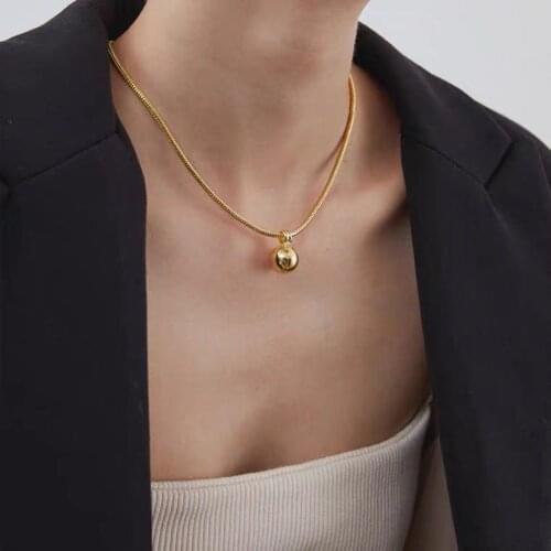 Necklace Simple Fashion Collarbone Chain Womens Personality Small Golden Ball Creative Niche Cool Trend Necklace