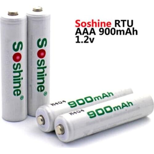 Soshine RTU AAA900 AAA 1.2V 900mAh Rechargeable NI-MH Battery (4 pcs)