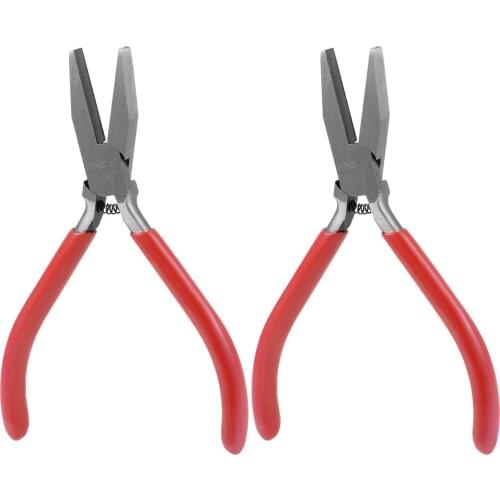 Uxcell Flat Nose Pliers 5-Inch, Forged from High Carbon Steel, Jewelry Beading Tool, 2 Pcs