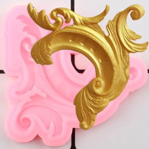 Sugarcraft Relief Cupcake Topper Silicone Cake Decorating Tools Cake Border Fondant Mold DIY Candy Polymer Clay Chocolate Molds