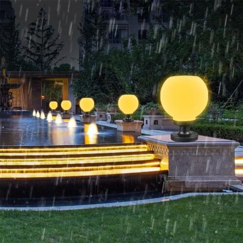 Solar Light Outdoors LED Solar Power Garden Light Square Post Lights Column Light For Outdoor Garden Porch Wall Lamps