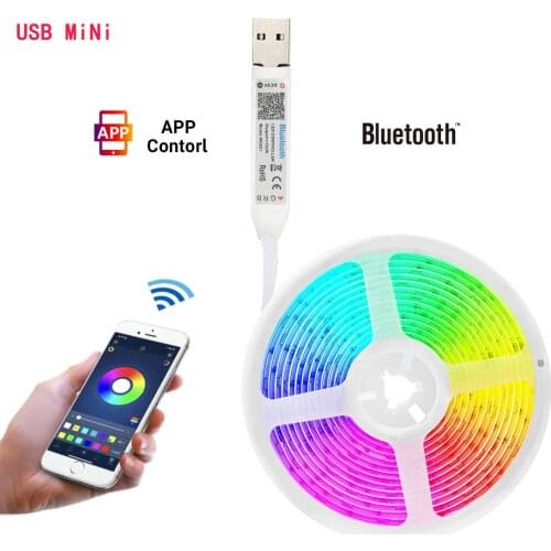 LED Strips Light Bluetooth RGB 5050 Flexible Tape Luces Led Tape Decorative Backlight TV Computer Bedroom