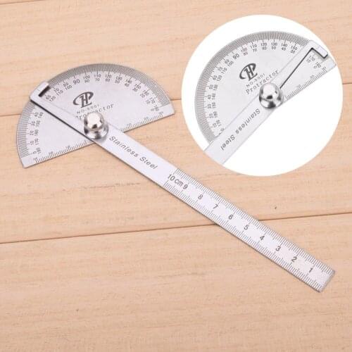 180 Degree Stainless Steel Protractor Angle Finder Rotary Measuring Ruler Measuring Ruler Woodworking Tools for Measuring Angles