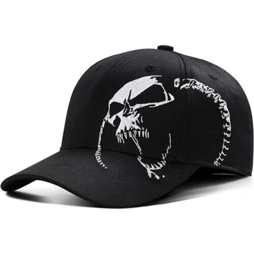 High Quality Unisex Cotton Outdoor Baseball Cap Skull Embroidery Snapback Fashion Sports Hats Cap