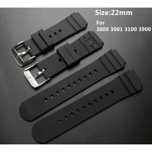Top quality silicone Rubber Strap 21mm 22mm Black watchband for Luminox band for 3001.3003.3005.3007.3001.BO Waterproof logo on