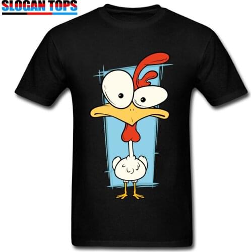 Funny Rooster T-shirt Print On Mens Clothes Men Plus Size Tops Black Tshirt Cotton Cute T Shirts XXXL Comics Tees Drop Shipping