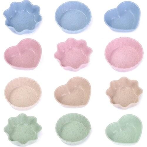 1pcs Household Soy Tomato Sauce Salt Vinegar Flavor Spices Plate Wheat Straw Seasoning Dish Tableware Small Breakfast dish