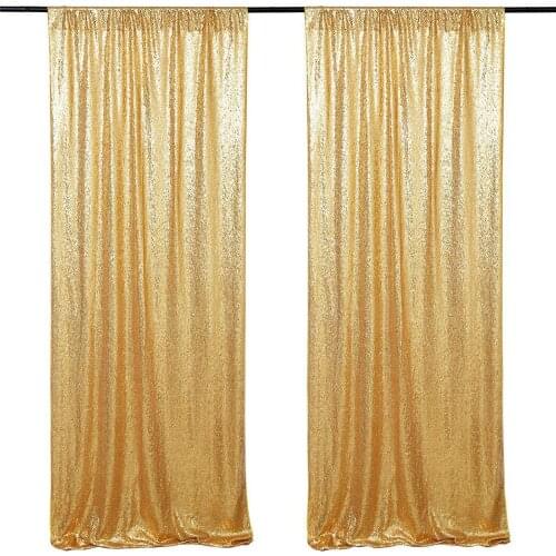 2Pcs/Set Glitter Sequin Backdrop Gold Silver Rose Gold Sequin Curtains Birthday Party Decoration Wedding Photography Background