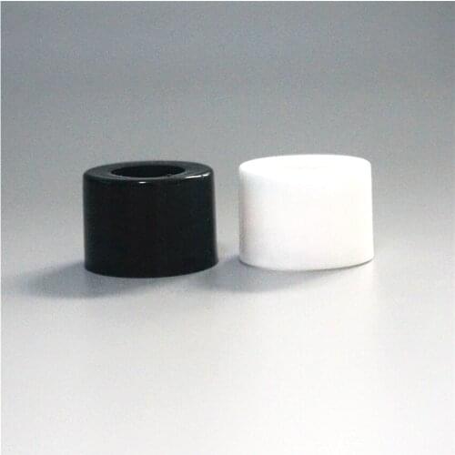 20-500pcs 5-100ml Black/white Cover Dropper Lid Plastic 18/410 Smooth Surface Circle Essential Oil Bottles Accessory Bottle