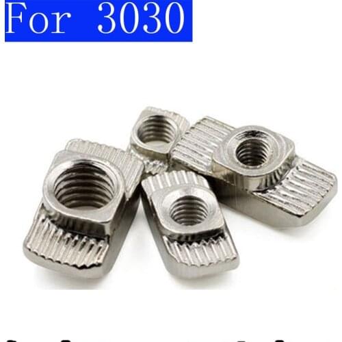 3030 aluminum Extrusion T Slot nuts Aluminum profiles Nut, M4/M5/M6 Nuts 100pcs