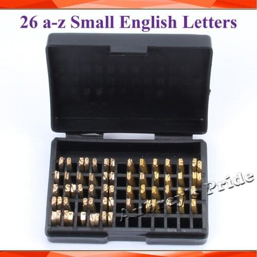 A-z 26 Small Lowercase English Letters 2*4*15mm Charactors for Manual Hot Stamp Coding Printer Machine