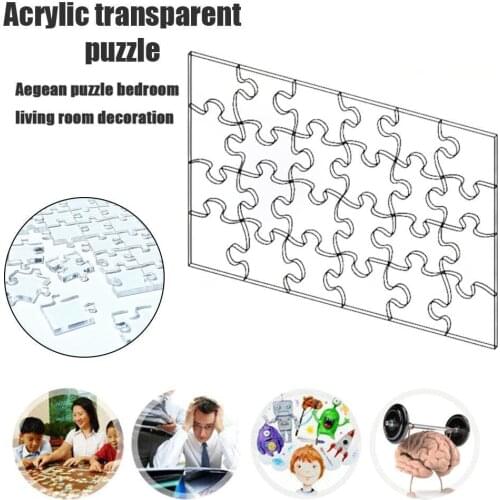 Acrylic Transparent Puzzle 108 PCS Jigsaw Acrylic Puzzles Plane Puzzles Puzzle Puzzle Sublimation DIY Blanks Jigsaw O2E5
