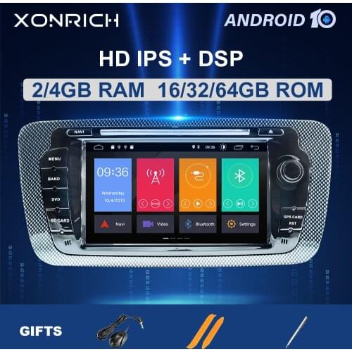 IPS DSP 2Din Android 10 Car DVD Radio For Seat Ibiza 6J MK4 SportCoupe Ecomotive Cupra 2009-2013 Multimedia GPS Navigation 8Core
