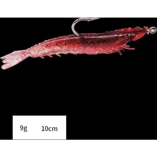 Bionic Luminous Shrimp Bait 9g/10cm Anti-Corrosion Shrimp Lure Soft Bait High Quality Freshwater Silicone Fishing Lure