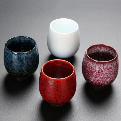 Kiln Change Tea Cup Espresso Coffee Mug Japanese Ceramic Household Teacup Large-capacity Ceramic Water Cup