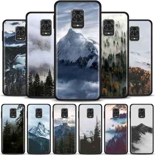 Black White Mountain Tree Forest Mountain case for Xiaomi Redmi Note 7 8 9 Pro 8T 9S 6 6A 7A 8A 9A 9C K20 K30 Pro Cover