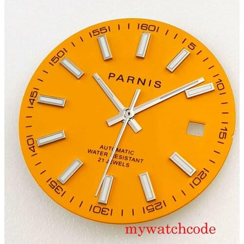 PARNIS 30.8mm Watch Dial Face For MIYOTA 8215 821A 8205 MINGZHU 2813 Automatic Movement With Date Window