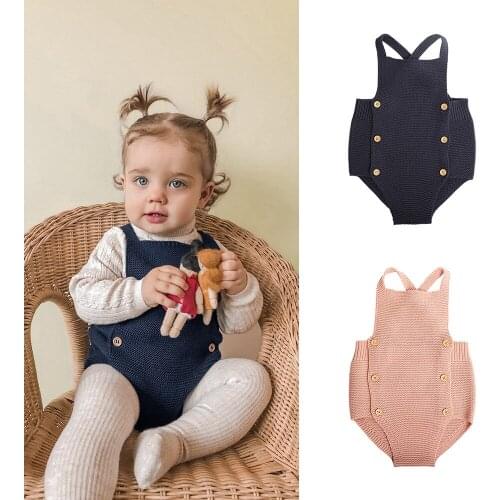 Baby Bodysuit 2021 New Autumn Brand Design Girls Boys Knit Fashion Jumpsuits Infant Newborn Outwear Clothes Thanksgiving Outfits