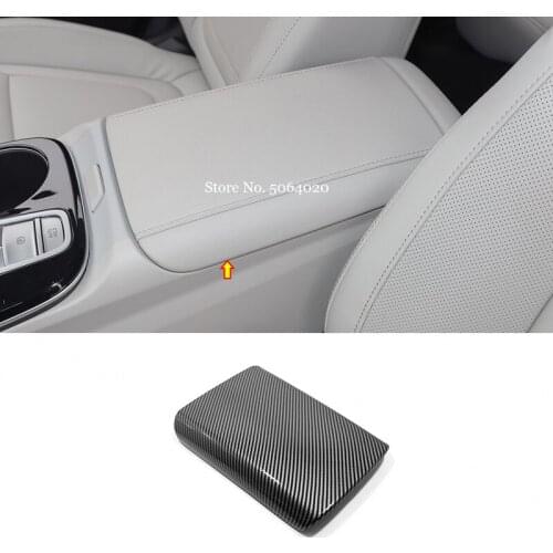 For Hyundai Tucson NX4 2021 2022 ABS Carbon Internal Car Armrest Storage box Grid Cover Trim Sticker Car Accessories Styling
